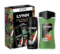 LYNX Africa & Jungle Fresh The Sidekick Duo Deodorant Gift Set 3-in-1 Body, Face & Hair Wash & Body Spray perfect for his daily routine 2 piece
