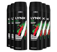 Lynx Africa Men's Fragrance, Aluminium Free Masculine Body Spray Deodorant, Fresh And Long Lasting Odour Protection, 6 Pack of 200ml