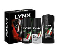 Lynx Africa Retro Limited Edition Trio Anti-Perspirant Deodorant for Men 48 hr Fragrance & Body Spray with Shower Gel Gift Set For Men 3 piece