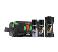 Lynx Africa Retro Limited Edition Trio Anti-Perspirant Deodorant for Men 48 hr Fragrance & Body Spray with Shower Gel with Wash bag Gift Set For Men 3 piece