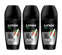 Lynx Africa Roll On 48 Hours Anti Sweat Faster Drying Anti-Perspirant with Long Lasting Sweat and Odour Protection Travel Size Deodorant for Men for All Skin Types, 50ml Pack of 3