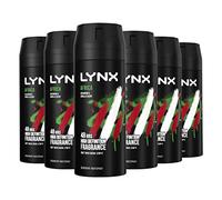 Lynx Africa the G.O.A.T. of fragrance 48 hours of odour-busting zinc tech Aerosol Bodyspray deodorant to finish your style 150 ml