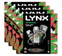Lynx Africa Trio Gift Set for Men, 4 Pack- Body Wash, Deodorant Spray and Antiperspirant, Long-Lasting Freshness and Hydration, Premium Fragrance Grooming Gift Ideal for Birthdays or Daily Use