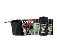 Lynx Africa Body Wash, Body Spray & Anti-Perspirant Gift Set For Him W/ Wash Bag