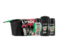 Lynx Africa Body Wash, Body Spray & Anti-Perspirant Gift Set For Him W/ Wash Bag