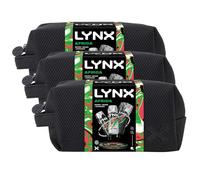 Lynx Africa Washbag Gift Set for Men Body Spray, Bodywash & Antiperspirant, 3 Pack- Signature Africa Scent, Daily Grooming Essentials with Long-Lasting Freshness