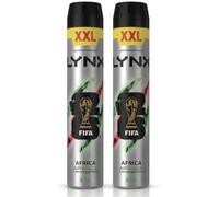 LYNX Africa XXL Antiperspirant Deodorant Spray Body Spray for Men 300ml - Limited Edition FIFA World Cup 2026 Design, 2-Pack