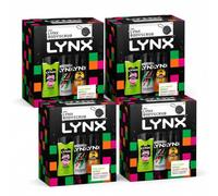 LYNX All Stars Trio & Body Scrub Gift Set 3 piece, Pack of 4