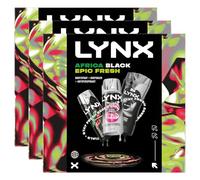 Lynx All Stars Trio Gift Set - 3 Pack, Full Size Africa Body Spray, Black Body Wash, and Epic Fresh Antiperspirant, Long Lasting Freshness, 72 Hour Protection, No Marks Formula, Grooming Gift Idea
