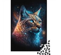 Lynx Animal Galaxy Jigsaw Puzzles for Adults 1000 Piece Puzzle for Paper Puzzle Adults Jigsaw Puzzle Educational Games 38x26cm/1000pcs