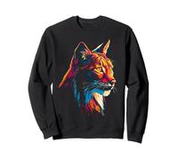 Lynx Animal Lover Motif Illustration Cool Forest Sweatshirt