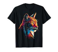 Lynx Animal Lover Motif Illustration Cool Forest T-Shirt