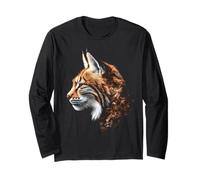 Lynx Animal Motif Illustration Lynx Long Sleeve T-Shirt