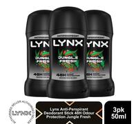 Lynx Anti-Perspirant Deodorant Stick 48H Odour Protection Jungle Fresh 50ml, 6pk