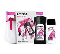 LYNX Attract for Her with a 2 in 1 Duo Shower Gel and Body Spray Wash bag Gift Set Festive gifts for her 2 piece