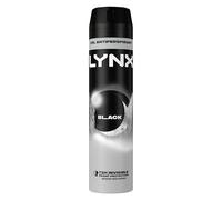Lynx Black Anti-Perspirant Aerosol Men's Deodorant Spray with ProScent technology and a frozen pear & cedarwood fragrance for 72 hours protection against odour and wetness 250 ml