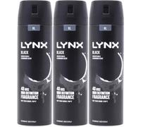 Lynx Black Body Spray 200ml x3 Men's Deodorant
