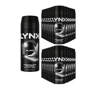 Lynx Black Body Spray Deodorant 48Hrs Hd Fragrance 150Ml, 24 Pack Black
