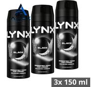 Lynx Black Bodyspray 150ml (Pack of 3)