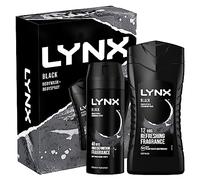 LYNX Black Duo Body Spray Gift Set Body Wash and Deodorant perfect for his daily routine 2 piece