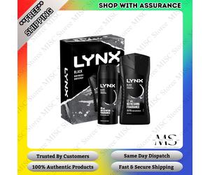 Lynx Black Duo Body Spray Gift Set - Body Wash & Deodorant - 2 Piece - Brand New