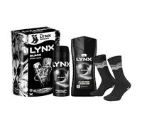 LYNX Black Duo & Socks Gift Set Body Wash & Body Spray perfect for any occasion 2 piece