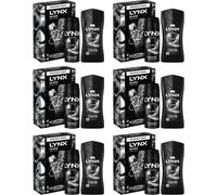 Lynx Black Duo Gift Set Body Wash and Body Spray 2 Pieces - Pack of 6