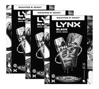 Lynx Black Duo Gift Set for Men with Body Spray and Bodywash, 3 Pack -Complete Daily Grooming Kit with Fresh Masculine Scent, Skin Hydration, Odour Protection, Ideal Gift Set