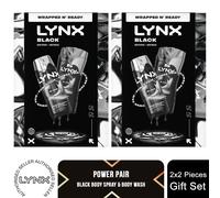 Lynx Black Gift Set for Men - Daily Grooming Duo with Fresh Scent & Skin Care