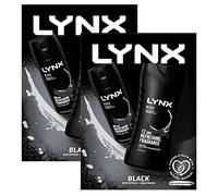 Lynx Black Mens Gents Shower Gel & Deodorant Duo Set 2 Piece 2 Pack