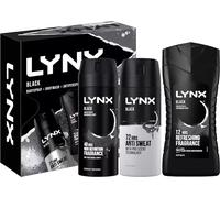 LYNX Black Trio Deodorant Gift Set of Body Wash, Body Spray & Anti-Perspirant