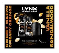 Lynx Black Vanilla Fine Fragrance Kit Gift Set with a body spray, a body wash and a Candle perfect for any occasion 2 piece
