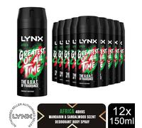 Lynx Body Spray 48-Hour High Definition Fragrance Deodorant For Men 150ml, 12pk