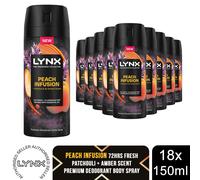 Lynx Fine Fragrance Collection Watermelon Freeze Premium Body Spray Men's Deodorant infused with a watermelon, key lime & sage scent for 72 hours of freshness 150 ml