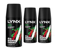 Lynx Body Spray Africa 48H High Definition Fragrance Deodorant for Men 35ml, 3pk
