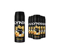 Lynx Gold Bodyspray 48 hours of odour-busting zinc tech oud wood & fresh vanilla deodorant 6x 150 ml