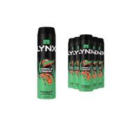 Lynx Men's 'Body Spray' Jungle Fresh 48Hrs Protection, 6x200ml in Green Lynx Green
