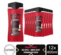 Lynx Cherry Spritz Body Wash 400ml 12 Pk Fine Fragrance Mens Shower Gel