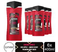 Lynx Cherry Spritz Body Wash 400ml 6 Pack Fine Fragrance Mens Shower Gel