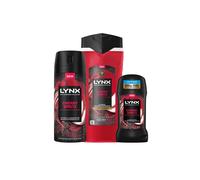 Lynx Cherry Spritz 3 Piece Gift Set Body Spray Deodorant Stick Body Wash