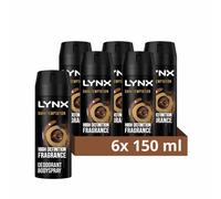Lynx Dark Temptation Body Spray Deodorant pack of 6 150 ml