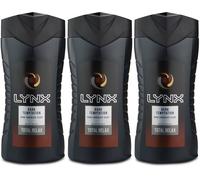 Lynx Dark Temptation Shower Gel 250ml x3 Men's Body Wash
