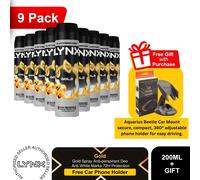 Lynx Deodorant Multi Pack 9x200ml Mens Anti Perspirant + Free Car Phone Holder
