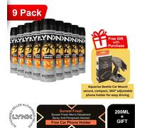 Lynx Deodorant Multi Pack 9x200ml Mens Anti Perspirant + Free Car Phone Holder