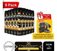 Lynx Deodorant Multi Pack 9x200ml Mens Anti Perspirant + Free Car Phone Holder