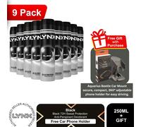 Lynx Deodorant Multi Pack 9x250ml Mens Anti Perspirant + Free Car Phone Holder