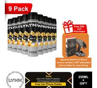 Lynx Deodorant Multi Pack 9x250ml Mens Anti Perspirant + Free Car Phone Holder