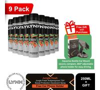 Lynx Deodorant Multi Pack 9x250ml Mens Anti Perspirant + Free Car Phone Holder