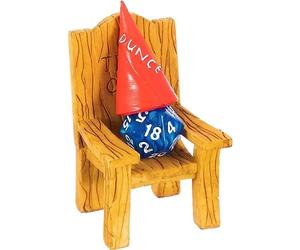 LYNX DND Dice Jail - Time Out Chair & Dunce Hat Punish Your Bad in Our of Shame Accessories/Gift for Dungeons and Dragons. Miniature Cap Works All D&D D20, D10, D8, D6, D4