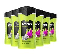 LYNX Epic Fresh 12 hours of freshness Shower Gel bodywash with a grapefruit & tropical pineapple scent 225 ml pack of 6, White
